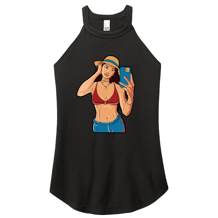 Selfie Girl Women's Perfect Tri Rocker Tank