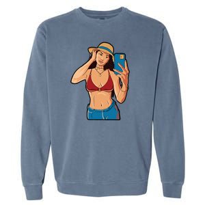 Selfie Girl Garment-Dyed Sweatshirt