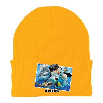 Selfie Ocean Life Sharks Whales  Knit Cap Winter Beanie