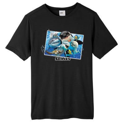 Selfie Ocean Life Sharks Whales  Tall Fusion ChromaSoft Performance T-Shirt