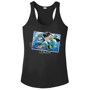 Selfie Ocean Life Sharks Whales  Ladies PosiCharge Competitor Racerback Tank