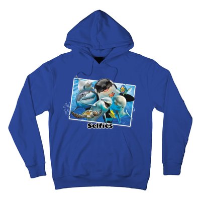 Selfie Ocean Life Sharks Whales  Hoodie