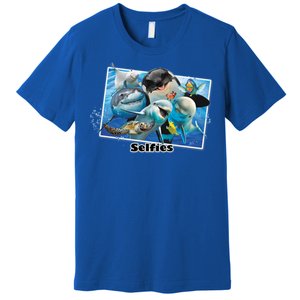 Selfie Ocean Life Sharks Whales  Premium T-Shirt