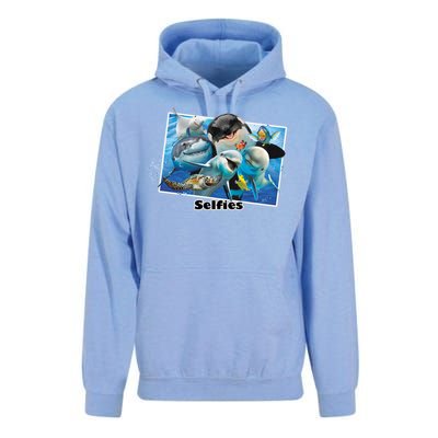 Selfie Ocean Life Sharks Whales  Unisex Surf Hoodie