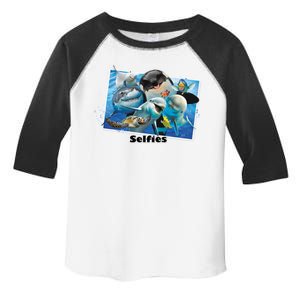 Selfie Ocean Life Sharks Whales  Toddler Fine Jersey T-Shirt