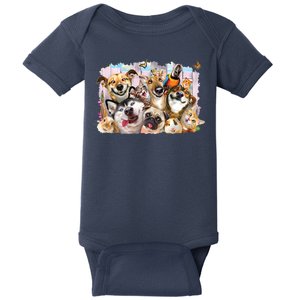 Selfie Pets Dogs Cats Cute Baby Bodysuit