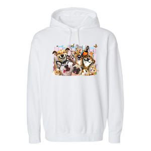 Selfie Pets Dogs Cats Cute Garment-Dyed Fleece Hoodie