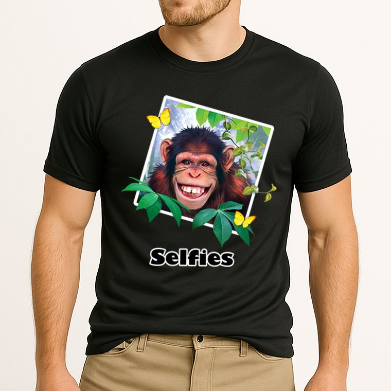 Selfies - Chimp Funny Selfie  Performance Shirt