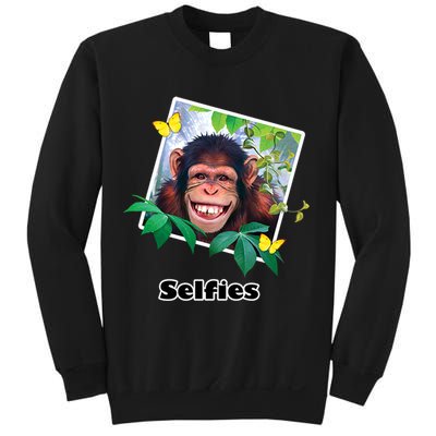 Selfies - Chimp Funny Selfie  Sweatshirt