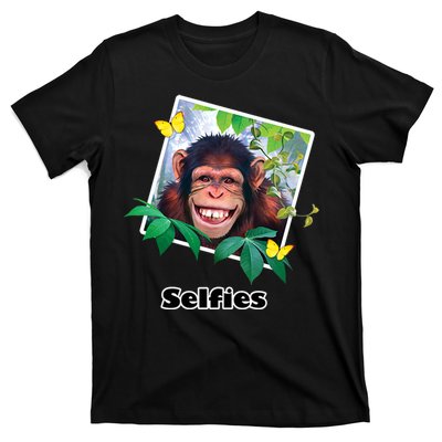 Selfies - Chimp Funny Selfie  T-Shirt