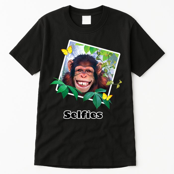 Selfies - Chimp Funny Selfie  Tall T-Shirt