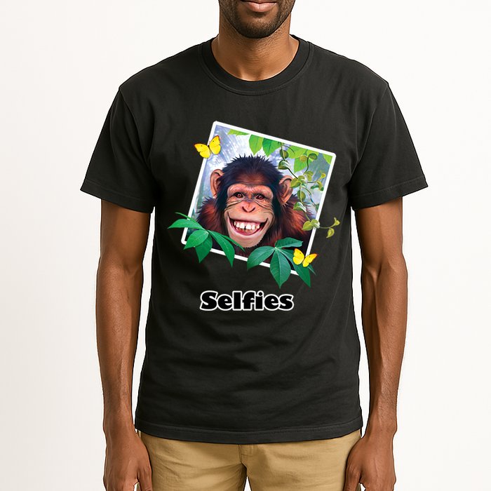 Selfies - Chimp Funny Selfie  Tall T-Shirt
