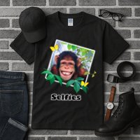 Selfies - Chimp Funny Selfie  Tall T-Shirt