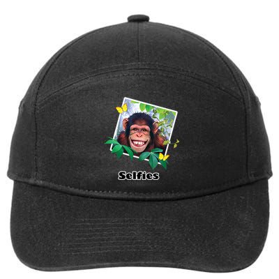 Selfies - Chimp Funny Selfie  7-Panel Snapback Hat