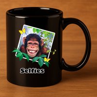 Selfies - Chimp Funny Selfie  11oz C Handle Ceramic Mug