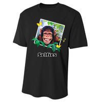 Selfies - Chimp Funny Selfie  Performance Sprint T-Shirt