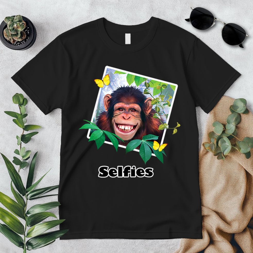 Selfies - Chimp Funny Selfie  Premium T-Shirt