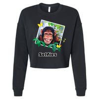 Selfies - Chimp Funny Selfie  Cropped Pullover Crew