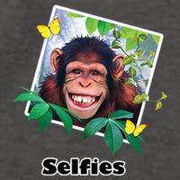 Selfies - Chimp Funny Selfie  Vector Backpack