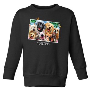 Selfies - Dog Selfie Toddler Sweatshirt