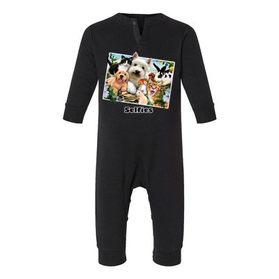 Selfies - Summer Pals Animals Selfie Infant Fleece One Piece