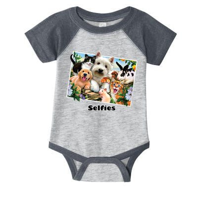 Selfies - Summer Pals Animals Selfie Infant Baby Jersey Bodysuit