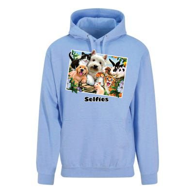 Selfies - Summer Pals Animals Selfie Unisex Surf Hoodie