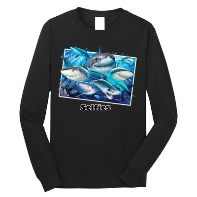 Selfies Shark Selfie Long Sleeve Shirt