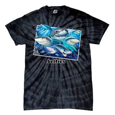 Selfies Shark Selfie Tie-Dye T-Shirt