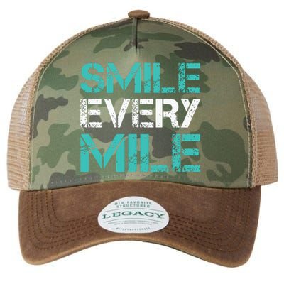 Smile Every Mile Funny Running T Runner Gifts Legacy Tie Dye Trucker Hat