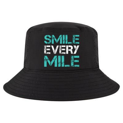 Smile Every Mile Funny Running T Runner Gifts Cool Comfort Performance Bucket Hat