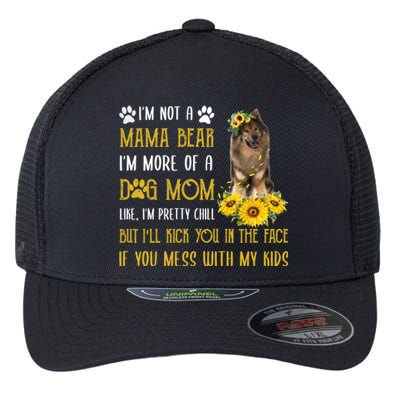 Sunflower Eurasier Mom Mothers Day Dog Mom Gift Flexfit Unipanel Trucker Cap