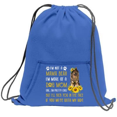 Sunflower Eurasier Mom Mothers Day Dog Mom Gift Sweatshirt Cinch Pack Bag