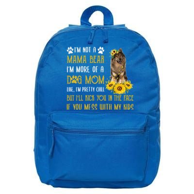 Sunflower Eurasier Mom Mothers Day Dog Mom Gift 16 in Basic Backpack