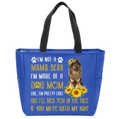 Sunflower Eurasier Mom Mothers Day Dog Mom Gift Zip Tote Bag