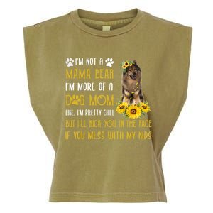 Sunflower Eurasier Mom Mothers Day Dog Mom Gift Garment-Dyed Women's Muscle Tee