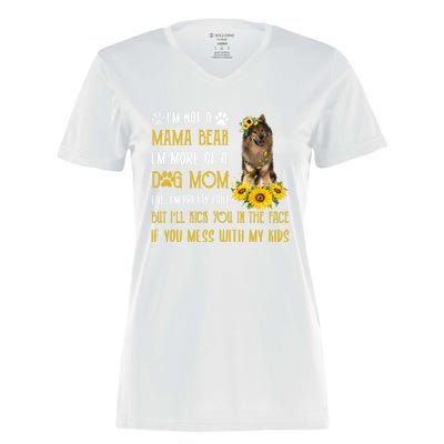 Sunflower Eurasier Mom Mothers Day Dog Mom Gift Women's Momentum V-Neck T-Shirt