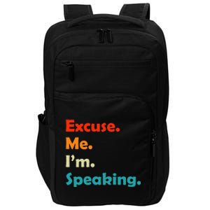 S Excuse Me Im Speaking 70s Retro Christmas Gift Impact Tech Backpack