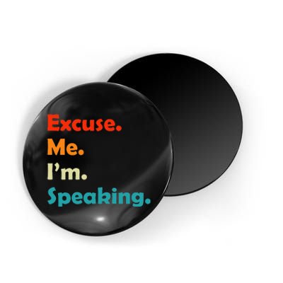 S Excuse Me Im Speaking 70s Retro Christmas Gift Magnet