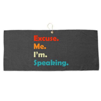 S Excuse Me Im Speaking 70s Retro Christmas Gift Large Microfiber Waffle Golf Towel