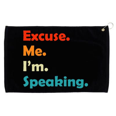 S Excuse Me Im Speaking 70s Retro Christmas Gift Grommeted Golf Towel