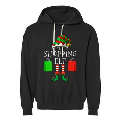 Shopping Elf Matching Family Group Christmas Party Garment-Dyed Fleece Hoodie