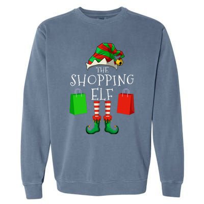 Shopping Elf Matching Family Group Christmas Party Garment-Dyed Sweatshirt