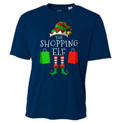 Shopping Elf Matching Family Group Christmas Party Cooling Performance Crew T-Shirt