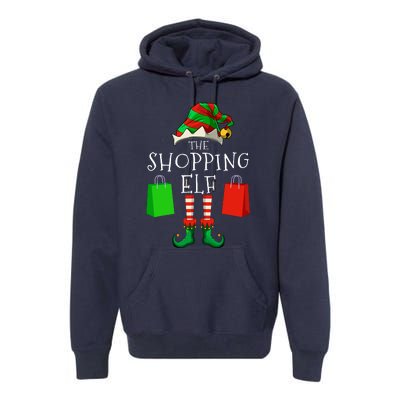 Shopping Elf Matching Family Group Christmas Party Premium Hoodie