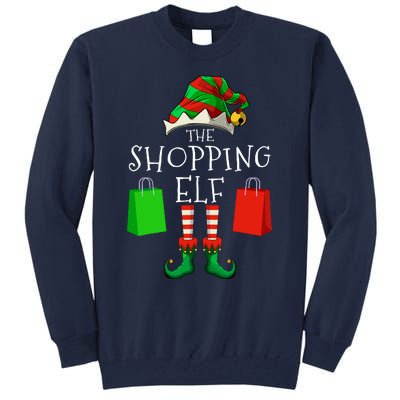 Shopping Elf Matching Family Group Christmas Party Tall Sweatshirt