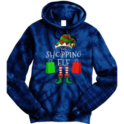 Shopping Elf Matching Family Group Christmas Party Tie Dye Hoodie