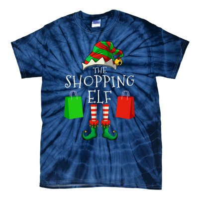 Shopping Elf Matching Family Group Christmas Party Tie-Dye T-Shirt