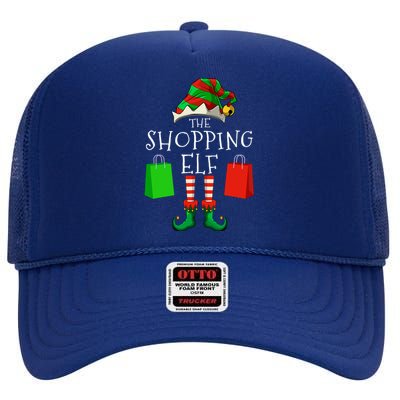 Shopping Elf Matching Family Group Christmas Party High Crown Mesh Back Trucker Hat