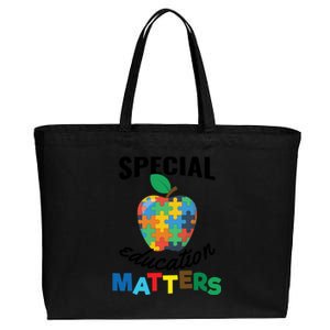 Special Education Matters Autism Awareness Gift Cute Gift Cotton Canvas Jumbo Tote